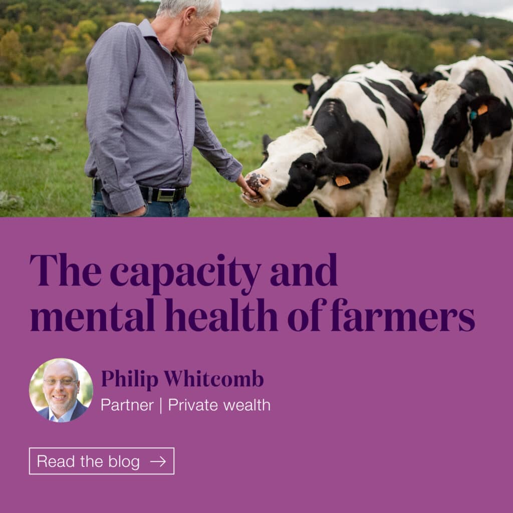 The capacity and mental health of farmers Moore Barlow LLP