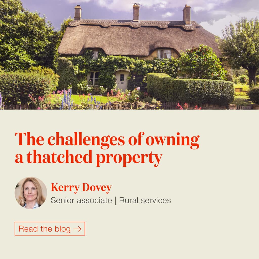 The challenges of owning a thatched property - Moore Barlow LLP