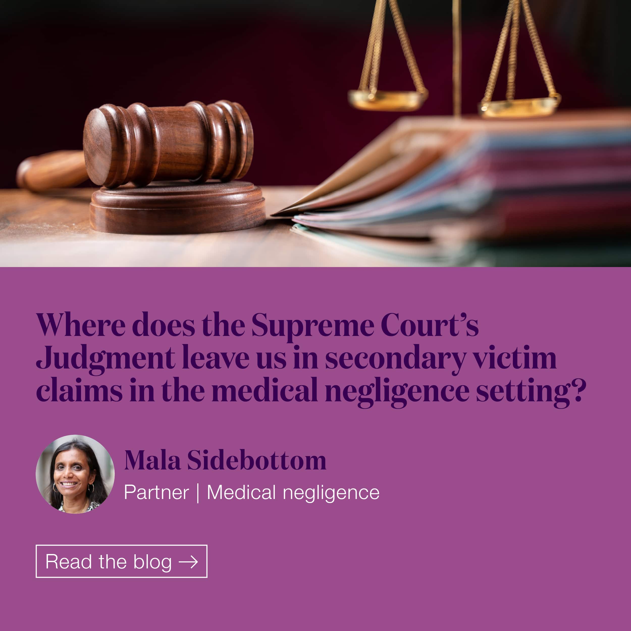 Where does the Supreme Court’s Judgment leave us in secondary victim