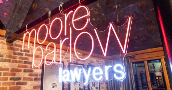 Moore Barlow logo neon - People